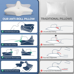 SIRUP almohada junto a una mano para mostrar tamaño y escala