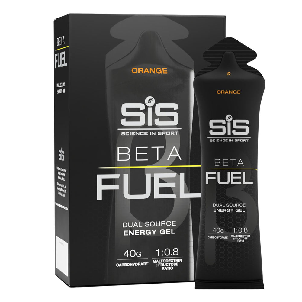 Science in Sport gel BETA frente del envase muestra práctico y portable