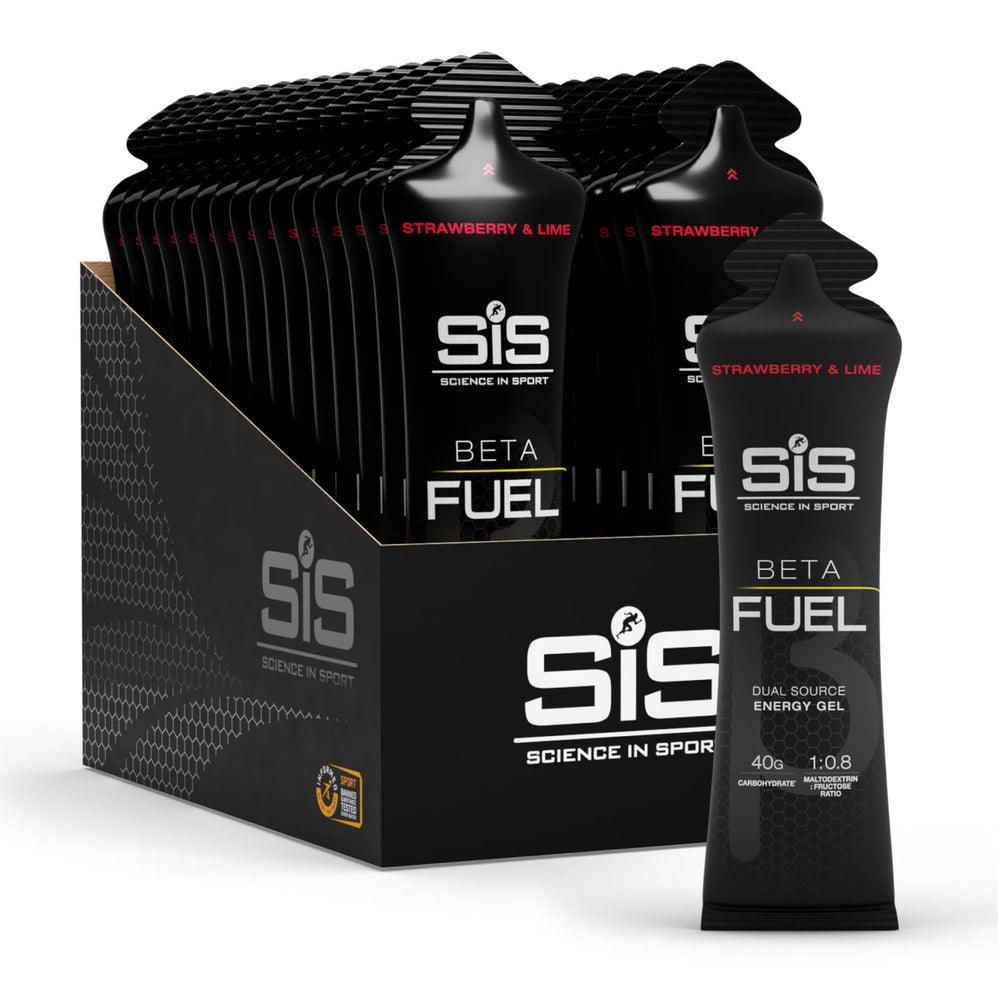 Science in Sport pack frontal mostrando 30 geles para energía rápida