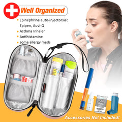 SITHON interior organizado con compartimentos seguros para EpiPens