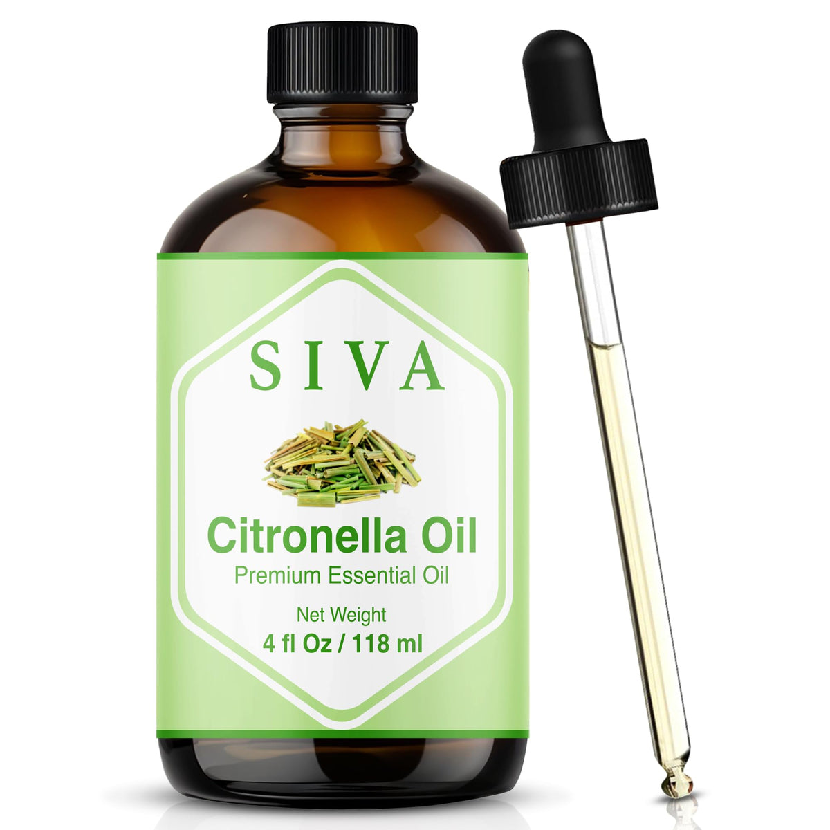 SIVA ORGANICS botella frontal que muestra el envase ámbar y gotero, fácil dosificación