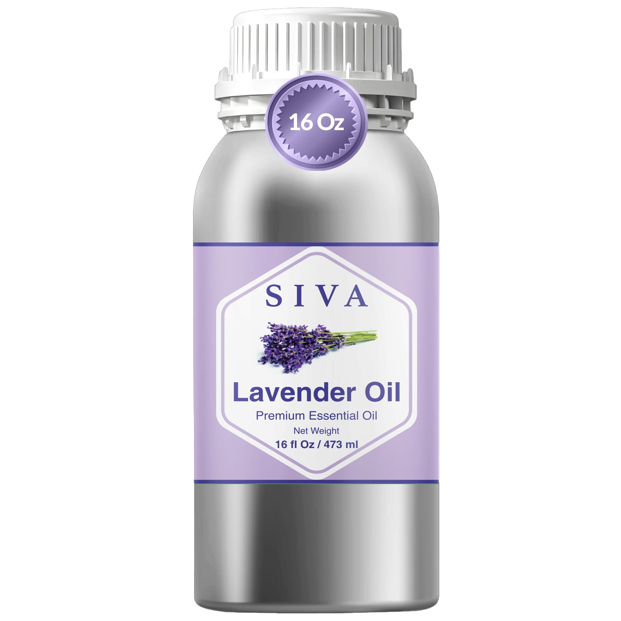 SIVA ORGANICS frasco frontal grande mostrando etiqueta y capacidad