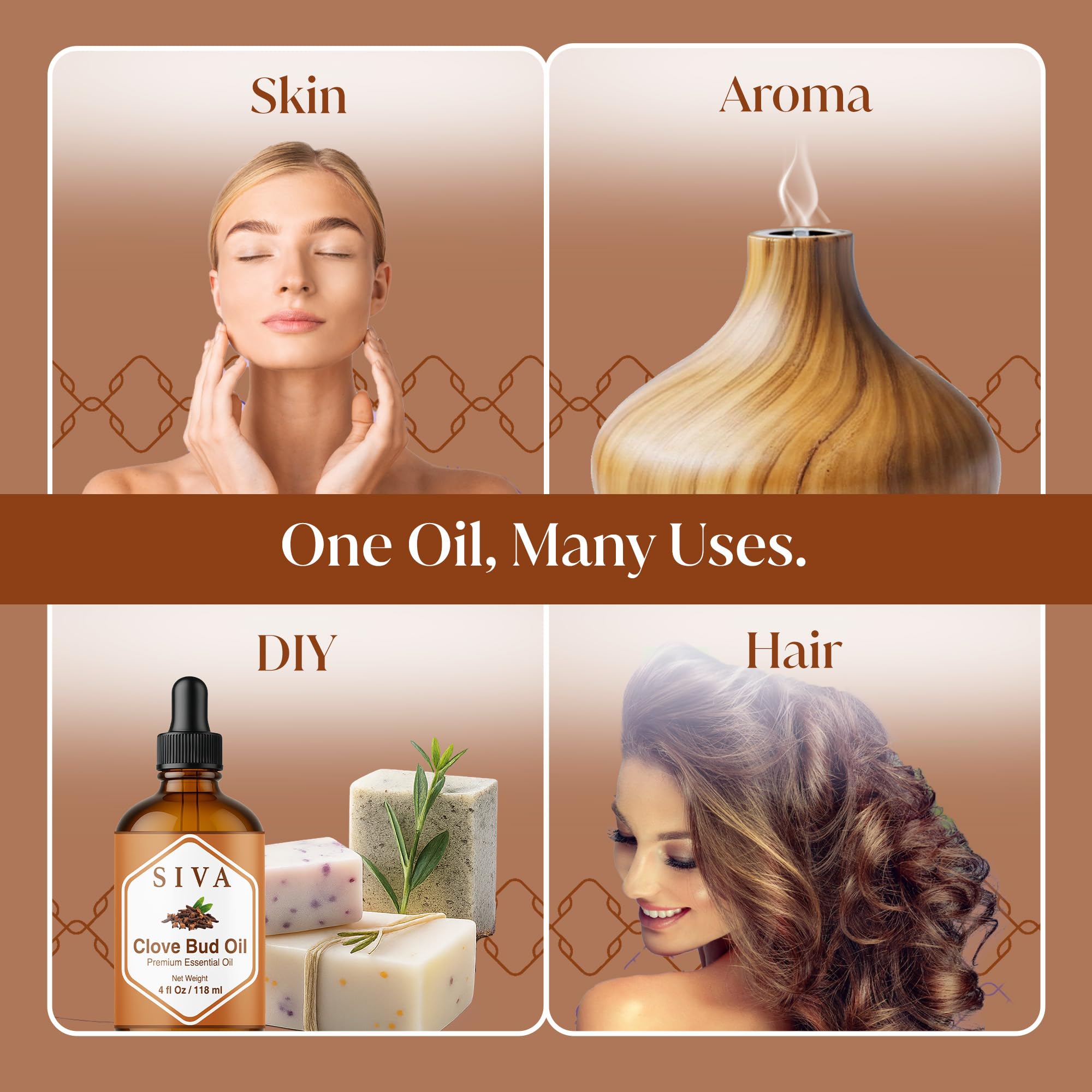 SIVA ORGANICS mezclado con aceite portador para masaje capilar