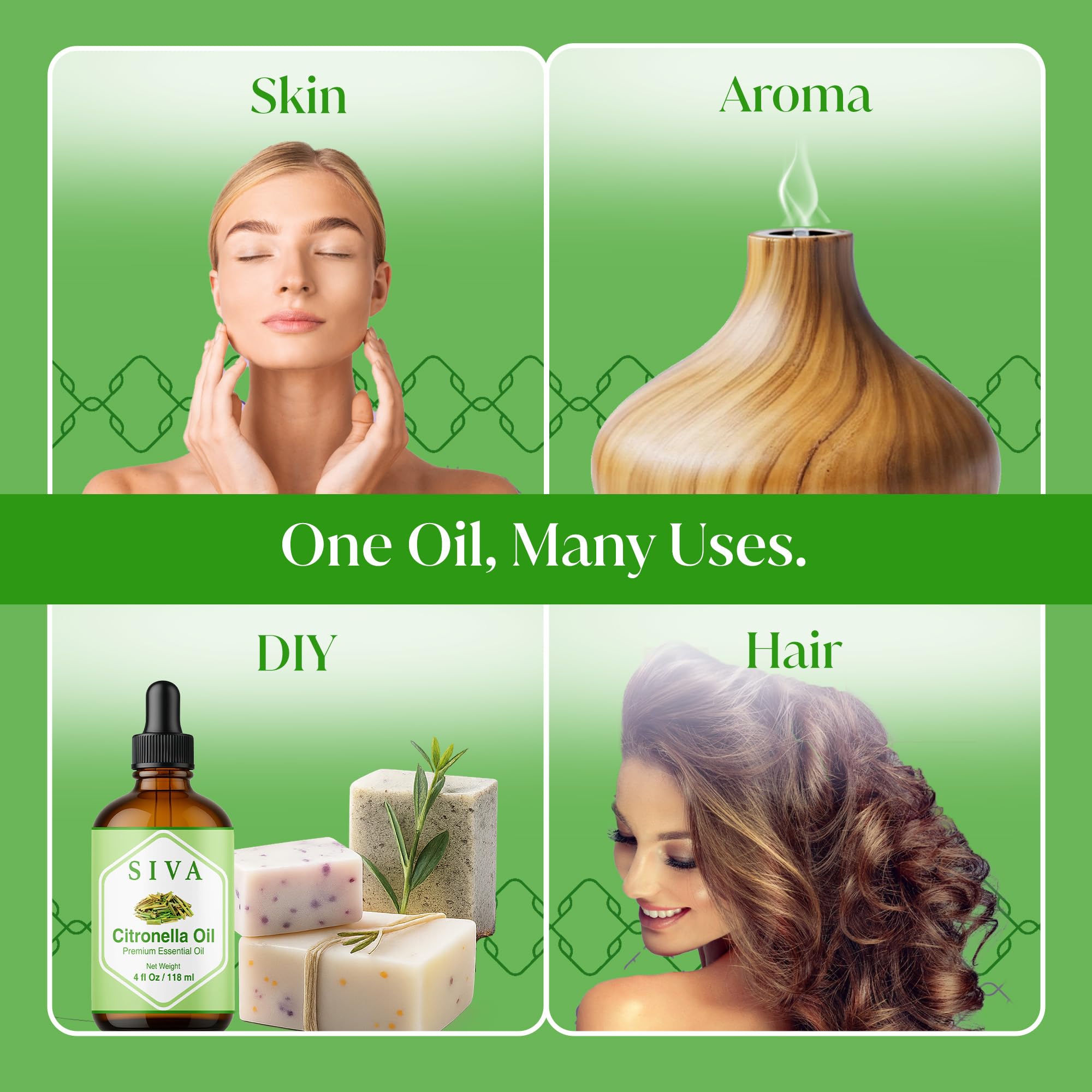 SIVA ORGANICS aceite en difusor activo, ayuda a crear ambientes aromáticos