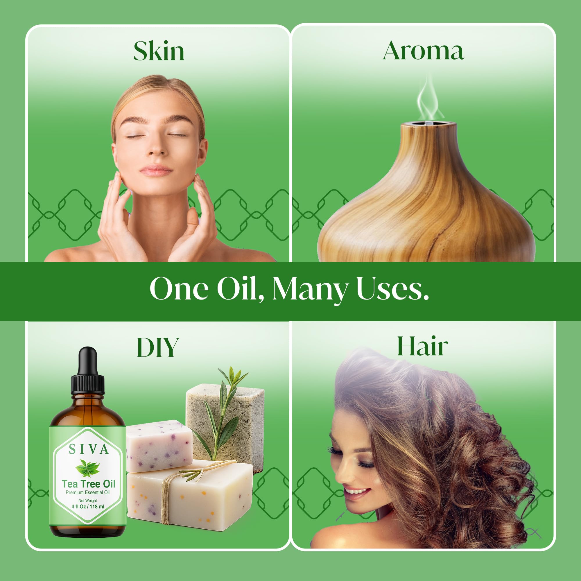 Siva Tea Tree en difusor doméstico creando ambiente aromático agradable