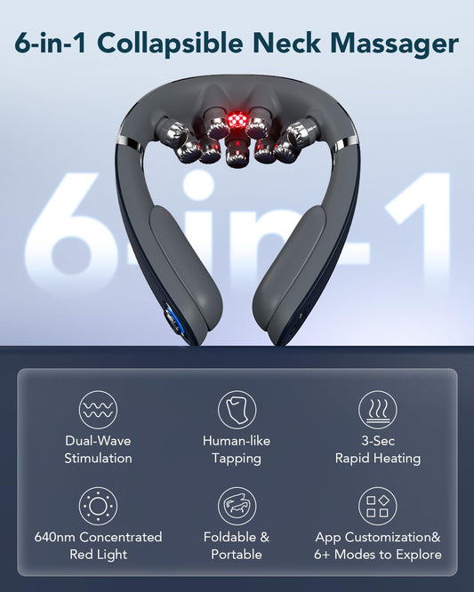 SKG G7 Pro Fold primeros planos de los 9 cabezales y masaje eficaz