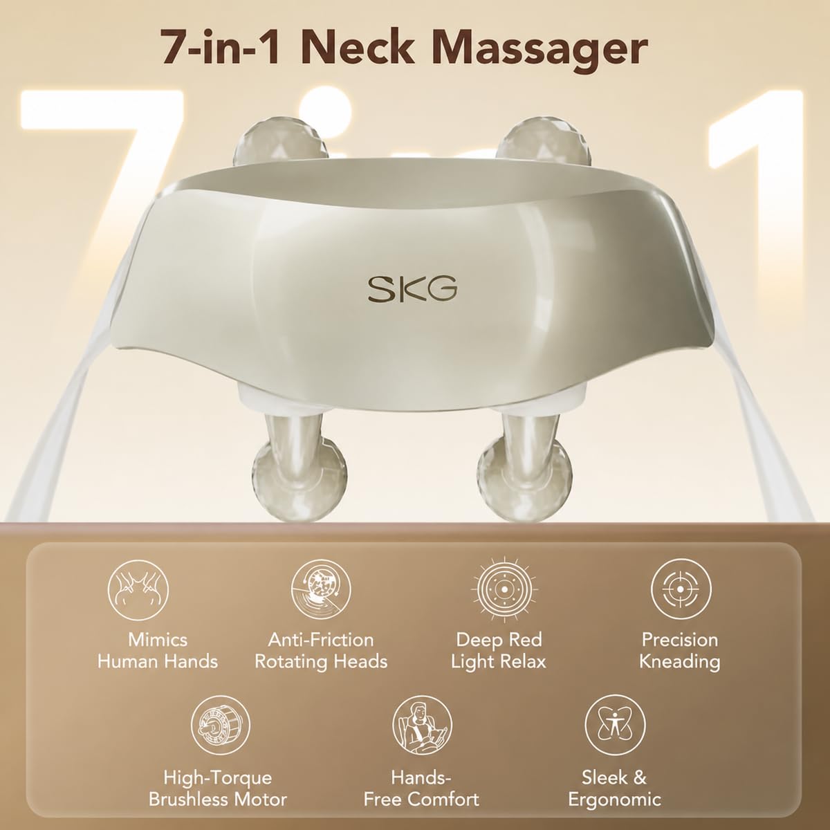SKG H7 Ultra junto a objeto común para comparar tamaño y portabilidad