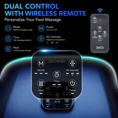 SKG YS100 junto a zapatilla mostrando tallas compatibles y escala