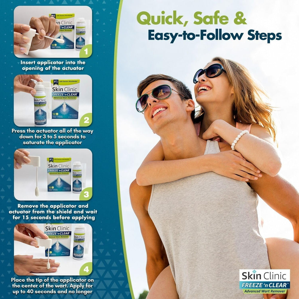 Skin Clinic FREEZE 'n CLEAR kit sobre mesa en ambiente hogareño, solución casera profesional