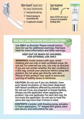 Skin Clinic FREEZE 'n CLEAR etiqueta con instrucciones y advertencias claras