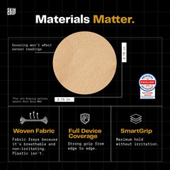 Skin Grip parche mojado bajo ducha, resistencia al agua y protección del sensor