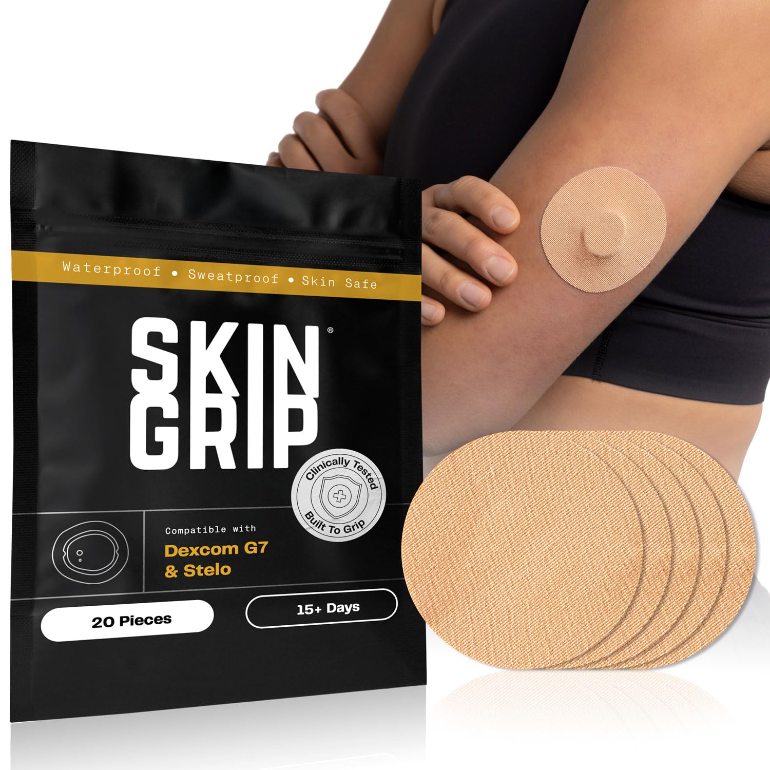 Skin Grip vista frontal del empaque mostrando cantidad y compatibilidad
