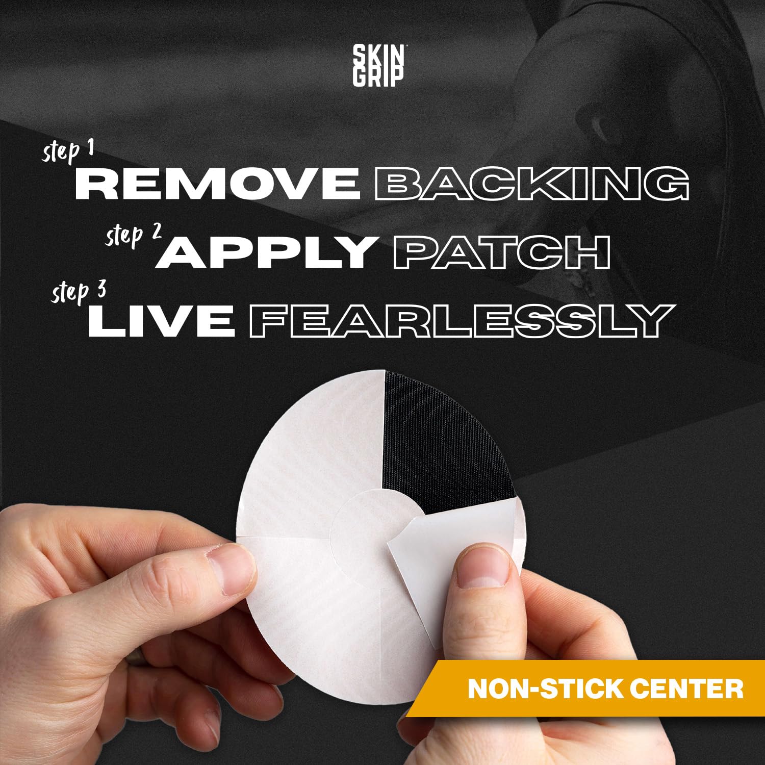 Skin Grip parche en contexto cotidiano, discreción y confort