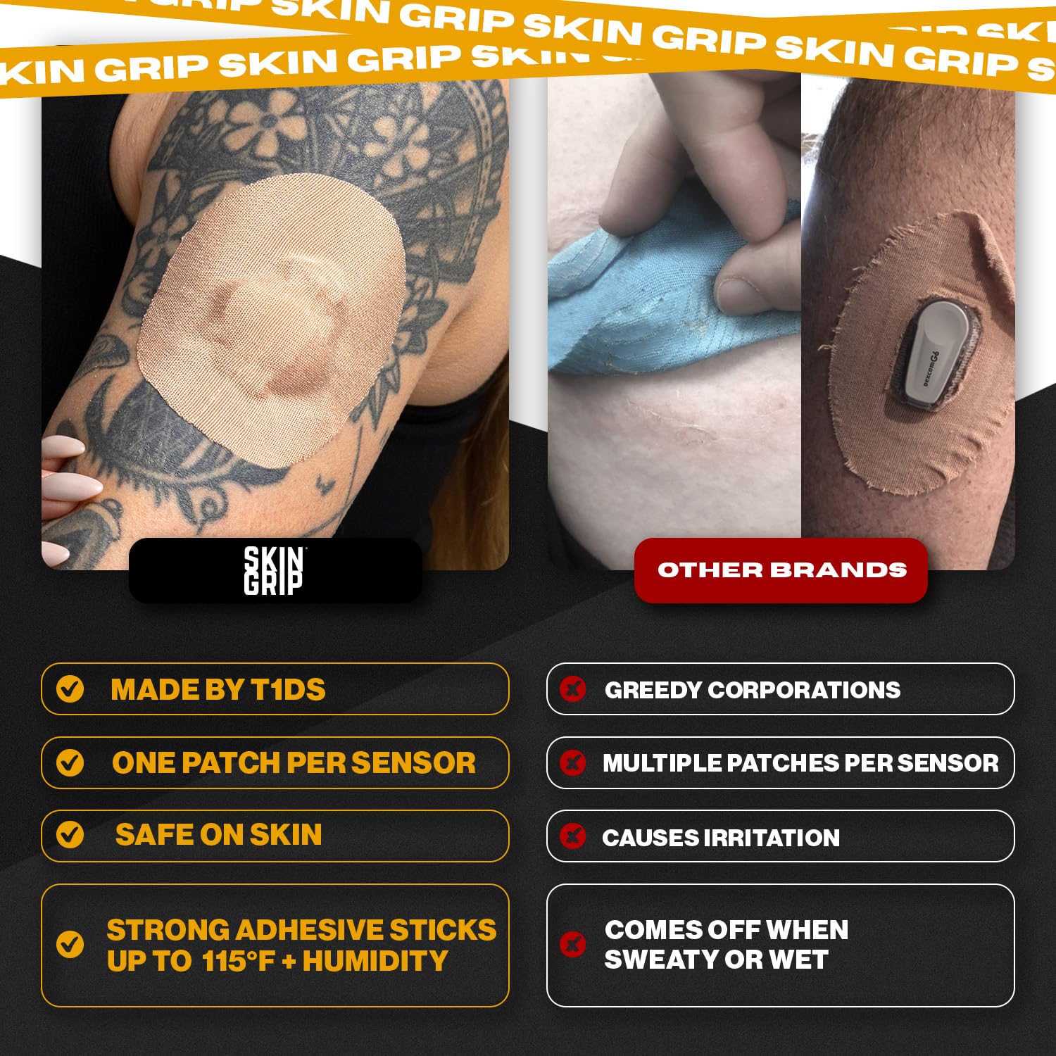 Skin Grip parche bajo agua demostrando resistencia impermeable y tranquilidad