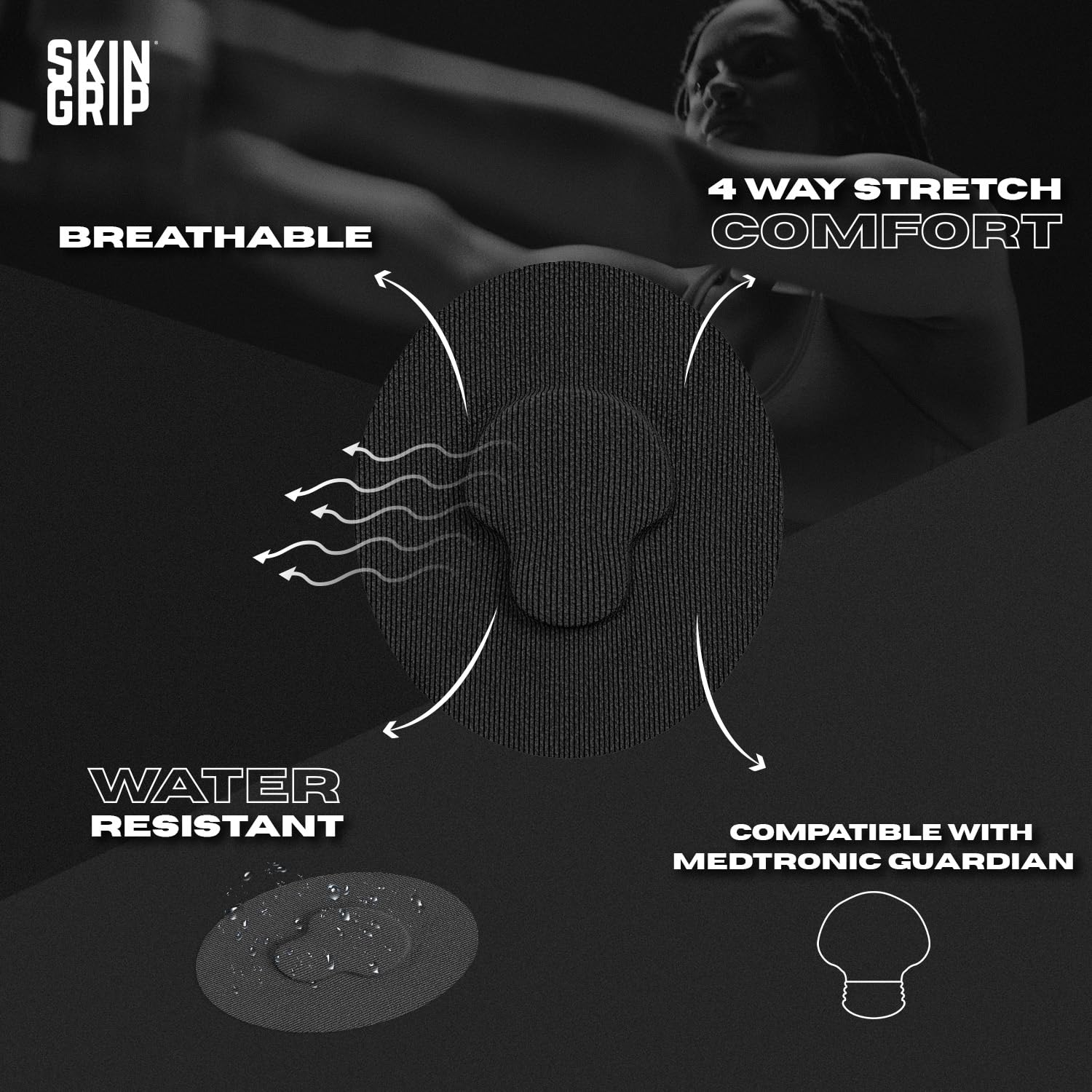 Skin Grip primer plano de textura y borde elástico, mayor adherencia