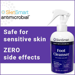 SkinSmart Antimicrobial envase comparado con mano para escala práctica