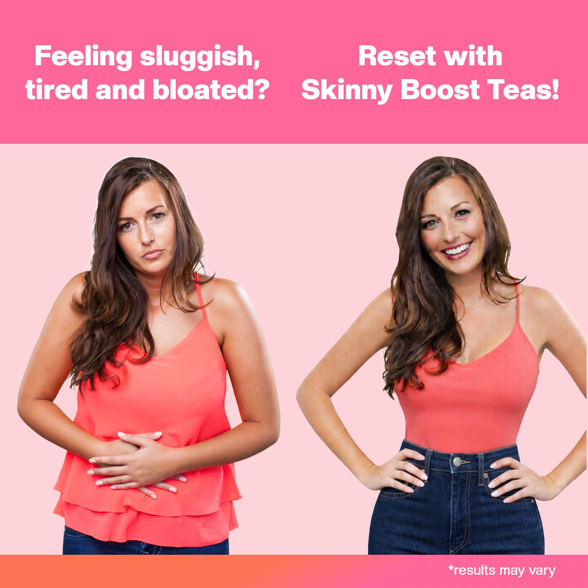 Bolsa de té SkinnyBoost junto a regla para comparar tamaño y uso práctico