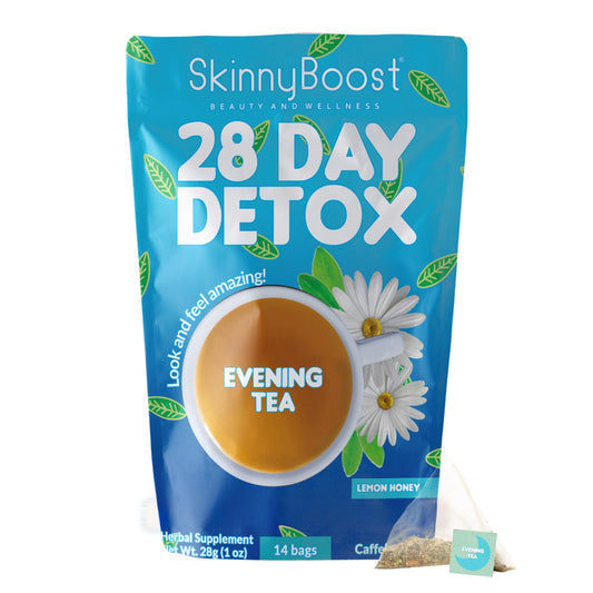 SkinnyBoost muestra frontal del envase con beneficio limpieza nocturna