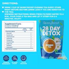 SkinnyBoost hojas secas en primer plano, calidad de ingredientes naturales