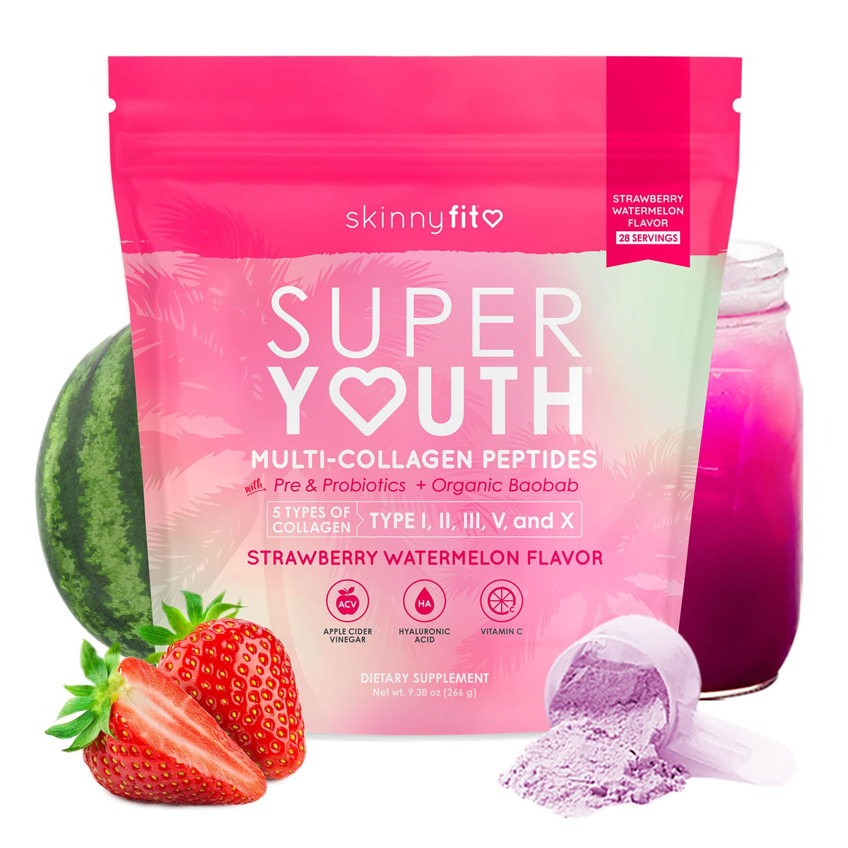 SkinnyFit envase frontal mostrando etiqueta clara y beneficios