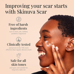 Textura cremosa de Skinuva ampliada que evidencia hidratación y absorción