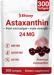 Skiseoy envase frontal mostrando 300 softgels y beneficios claros