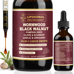 SKLIA botella frontal liposomal mostrando diseño y dosificación clara