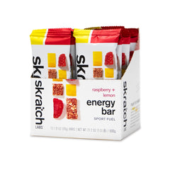 Skratch Labs pack frontal mostrando 12 barras, visual práctico para llevar