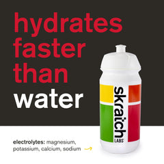 Skratch Labs polvo en primer plano con textura y mezcla fácil visible
