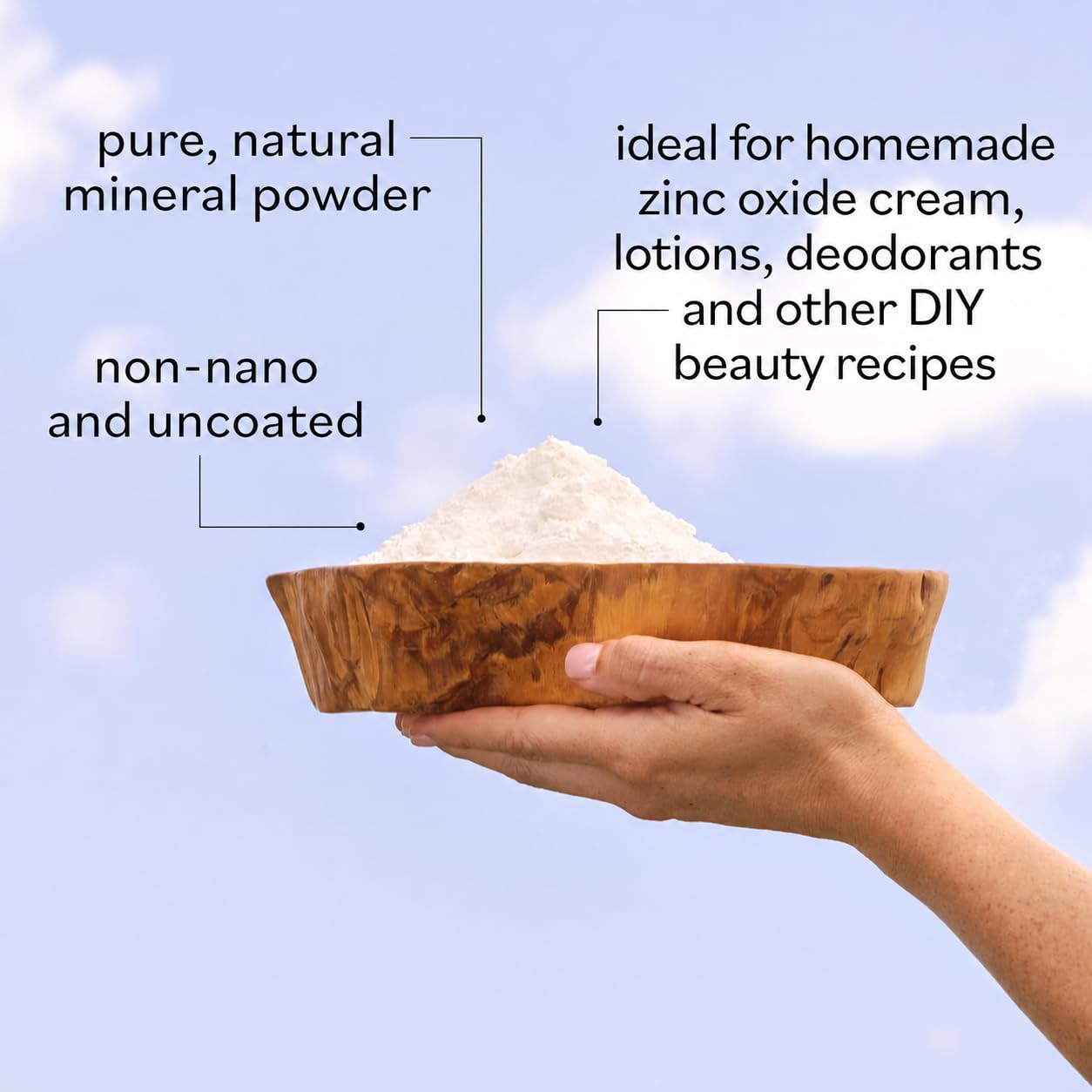 Sky Organics polvo incorporado en frasco de crema casera nutritiva