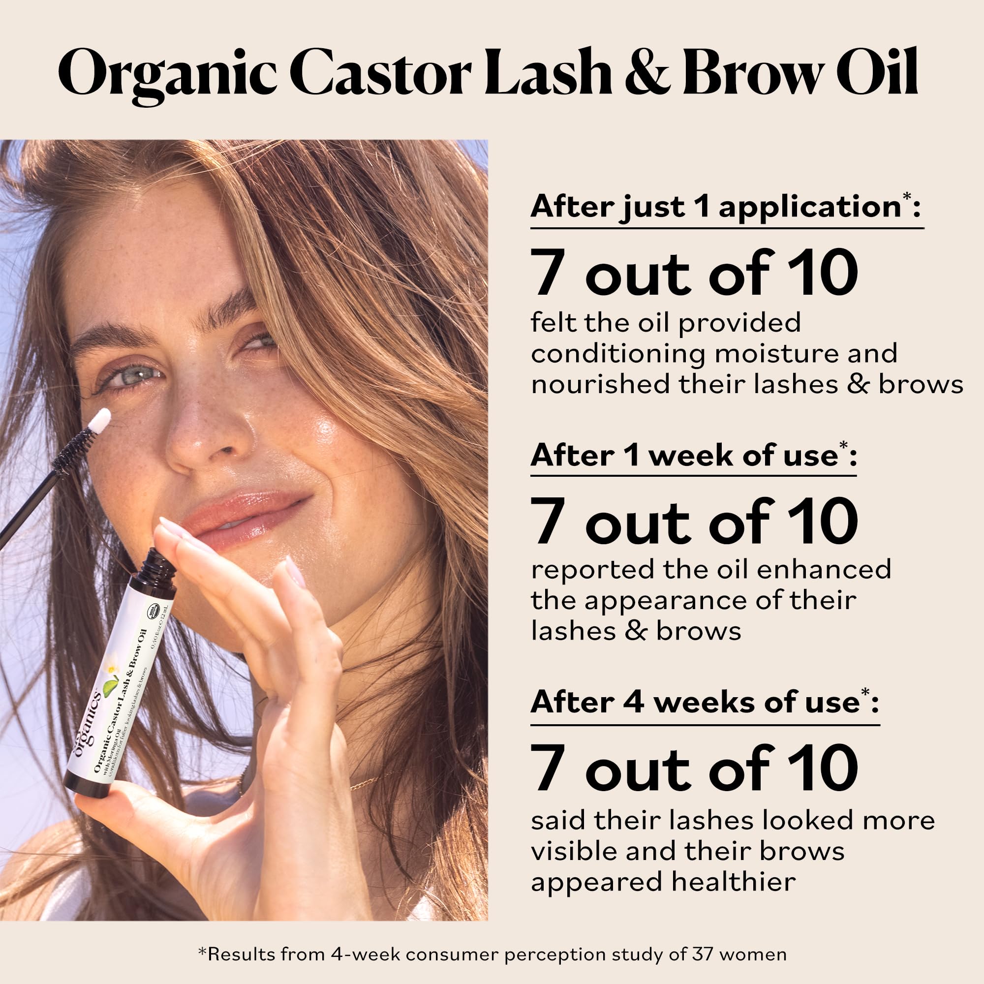 Sky Organics deslizando en cejas para aspecto más definido