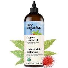Sky Organics botella frontal 16oz mostrando presentación y pureza