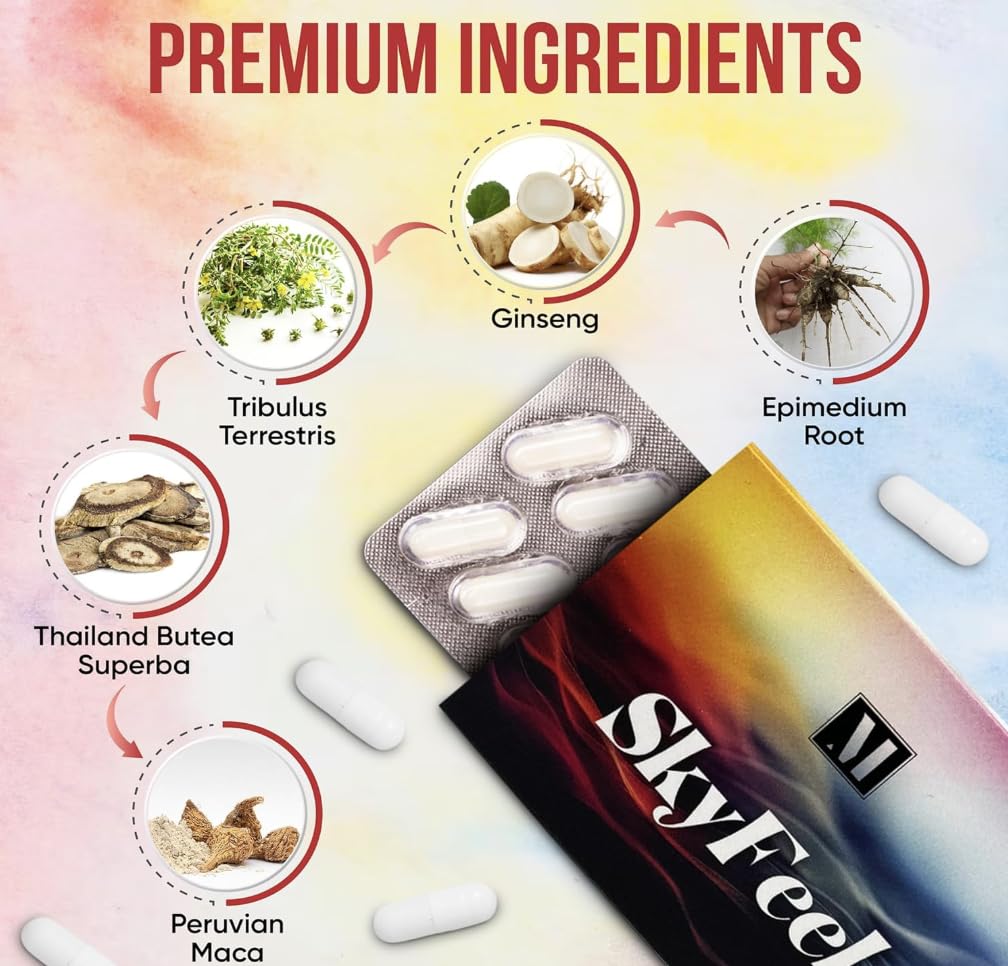 SkyFeel etiqueta con información nutricional clara y beneficios