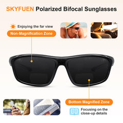 SKYFUEN enfoque en la sección bifocal para lectura rápida y detalle