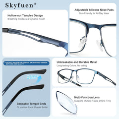 SKYFUEN gafas en uso frente a laptop para comodidad en pantalla