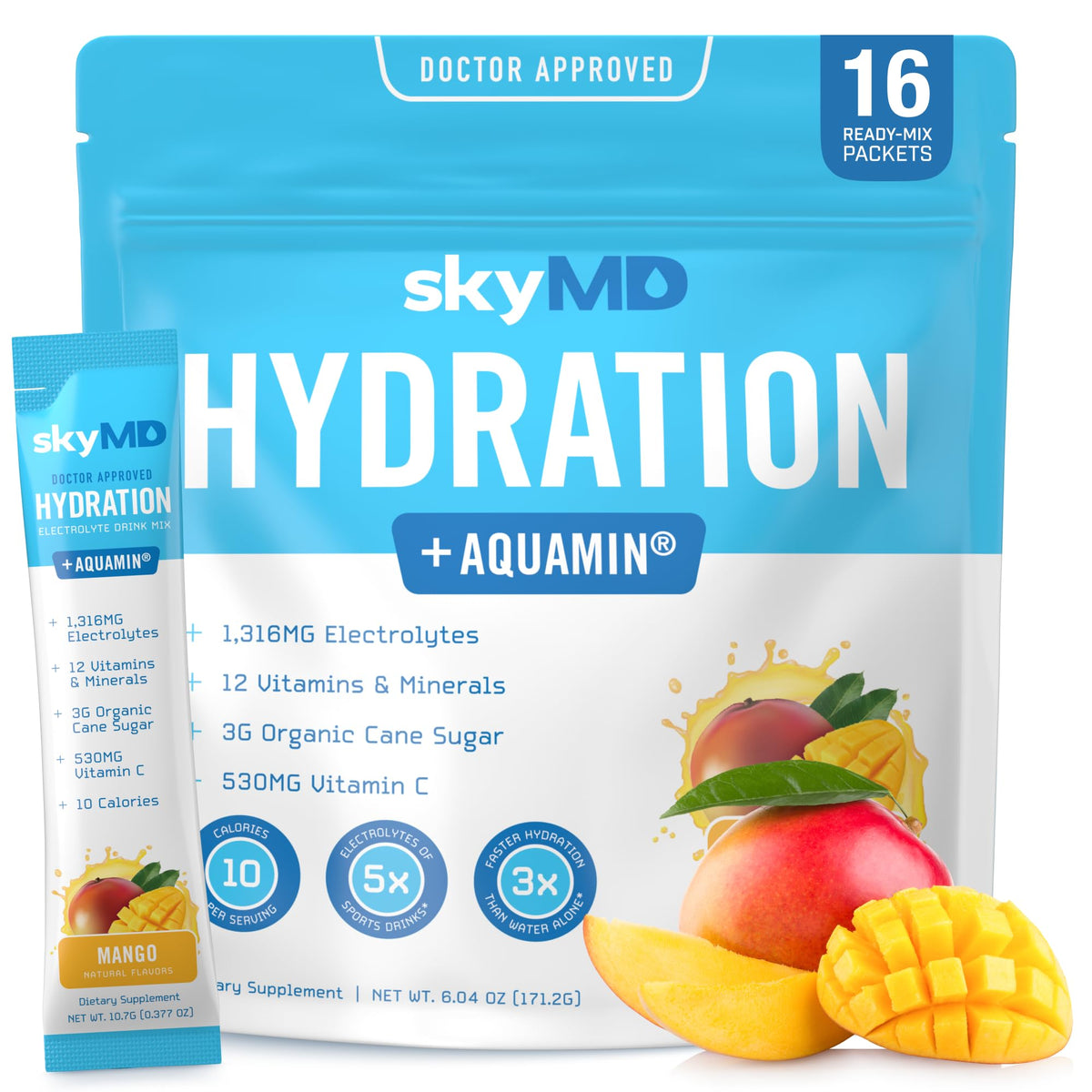 SkyMD envase mango mostrando presentación y conveniencia