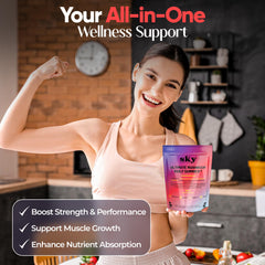 Gomitas SkyNutrition comparadas con una moneda para referencia de escala