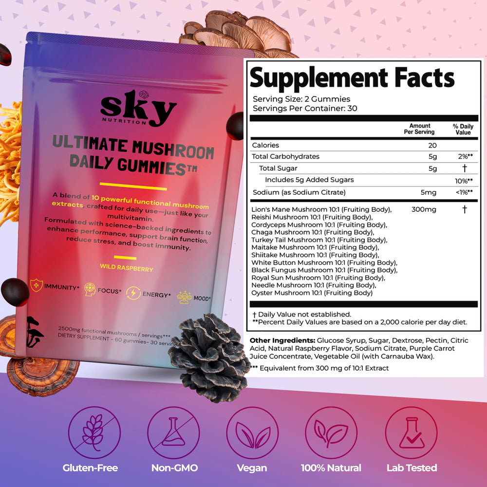 Textura de gomitas SkyNutrition primer plano que muestra aspecto masticable apetecible