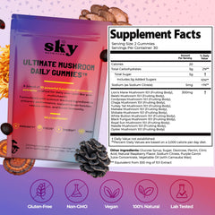 Textura de gomitas SkyNutrition primer plano que muestra aspecto masticable apetecible