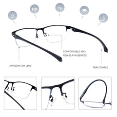 SKYOAK gafas en uso frente a computadora reduciendo deslumbramiento
