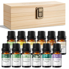 slashome frente de caja de madera con 12 botellas, organiza y protege