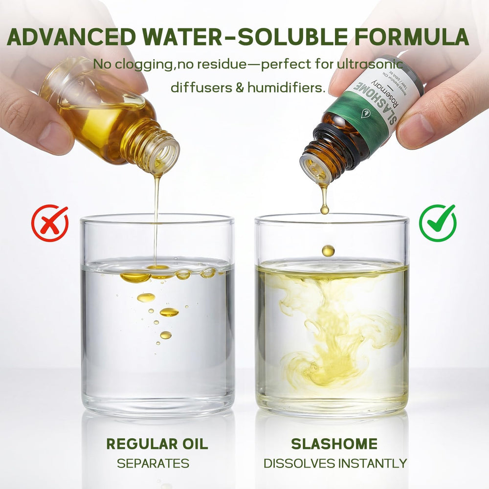 slashome gota de aceite en agua mostrando solubilidad segura para difusores