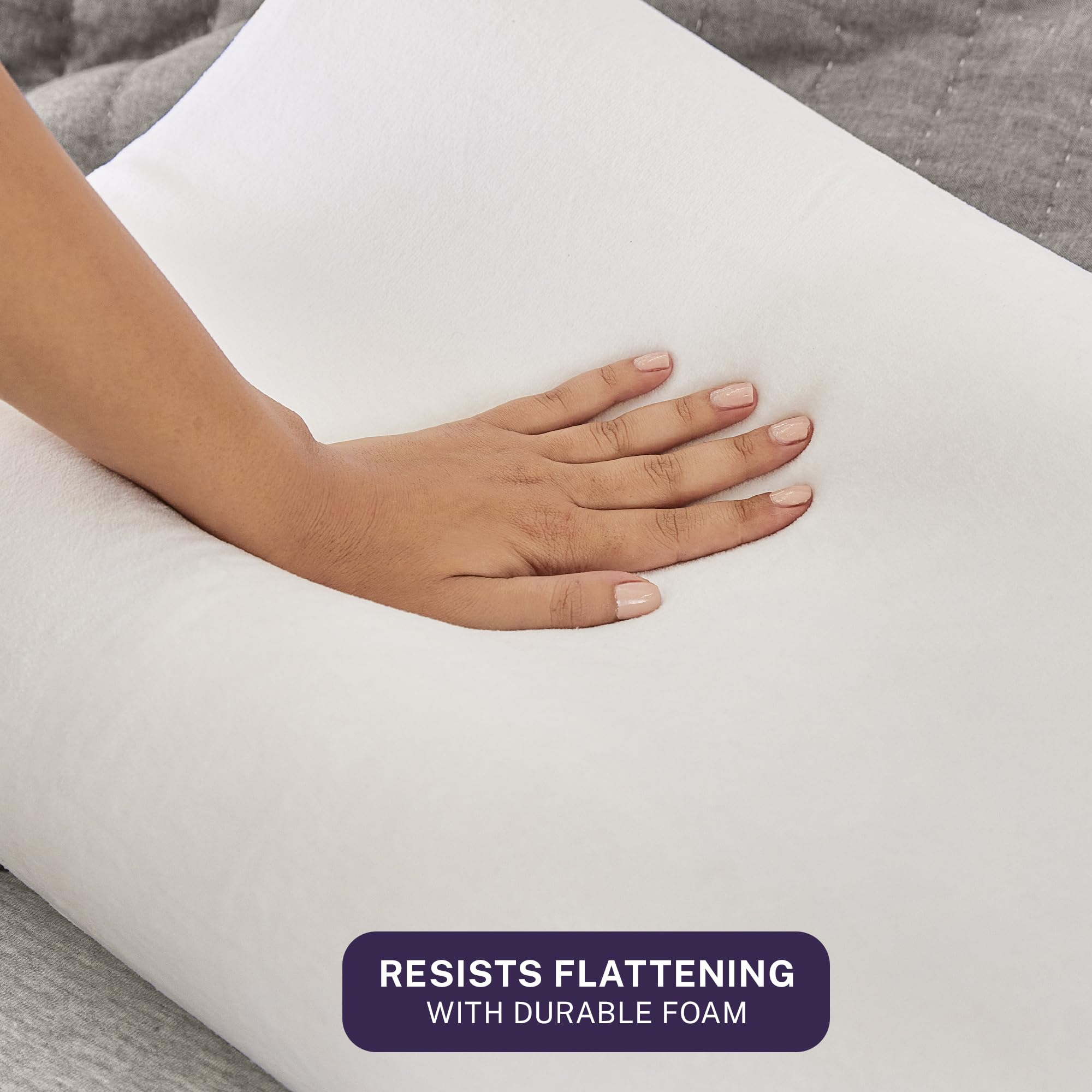Sleep Innovations detalle de la funda removible fácil de lavar y proteger