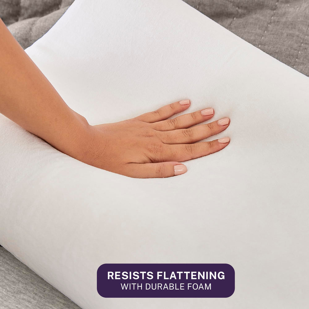 Sleep Innovations detalle de la funda removible fácil de lavar y proteger