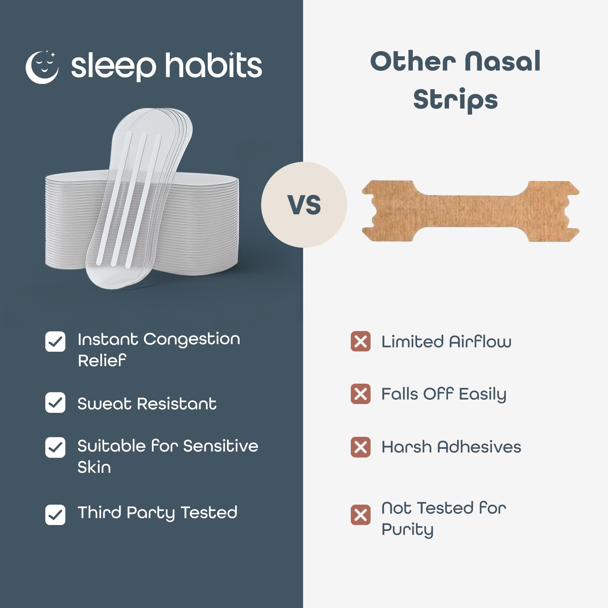 Sleep Habits usuario durmiendo con tira para noches más silenciosas