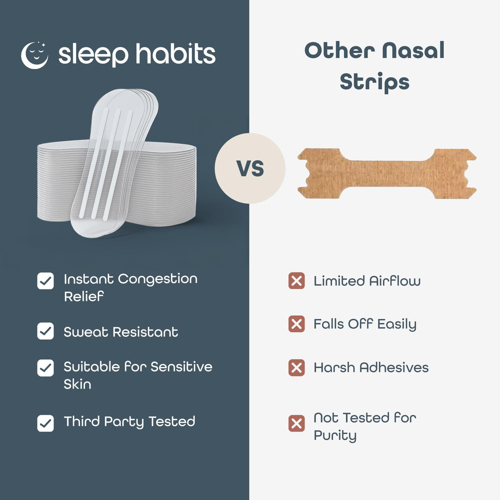 Sleep Habits usuario durmiendo con tira para noches más silenciosas
