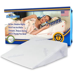 Sleepnitez ambiente de dormitorio con la cuña y cojines, confort estético