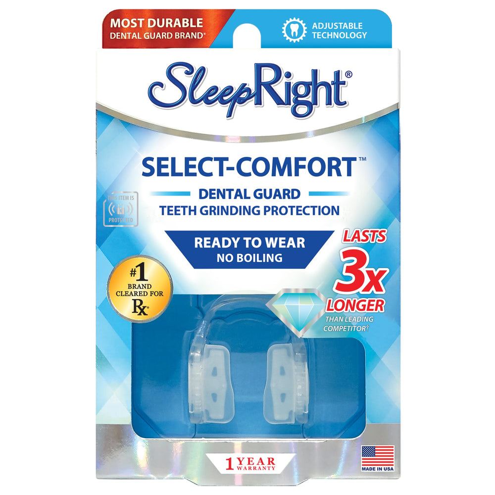 SleepRight primer plano del empaque mostrando diseño y beneficios