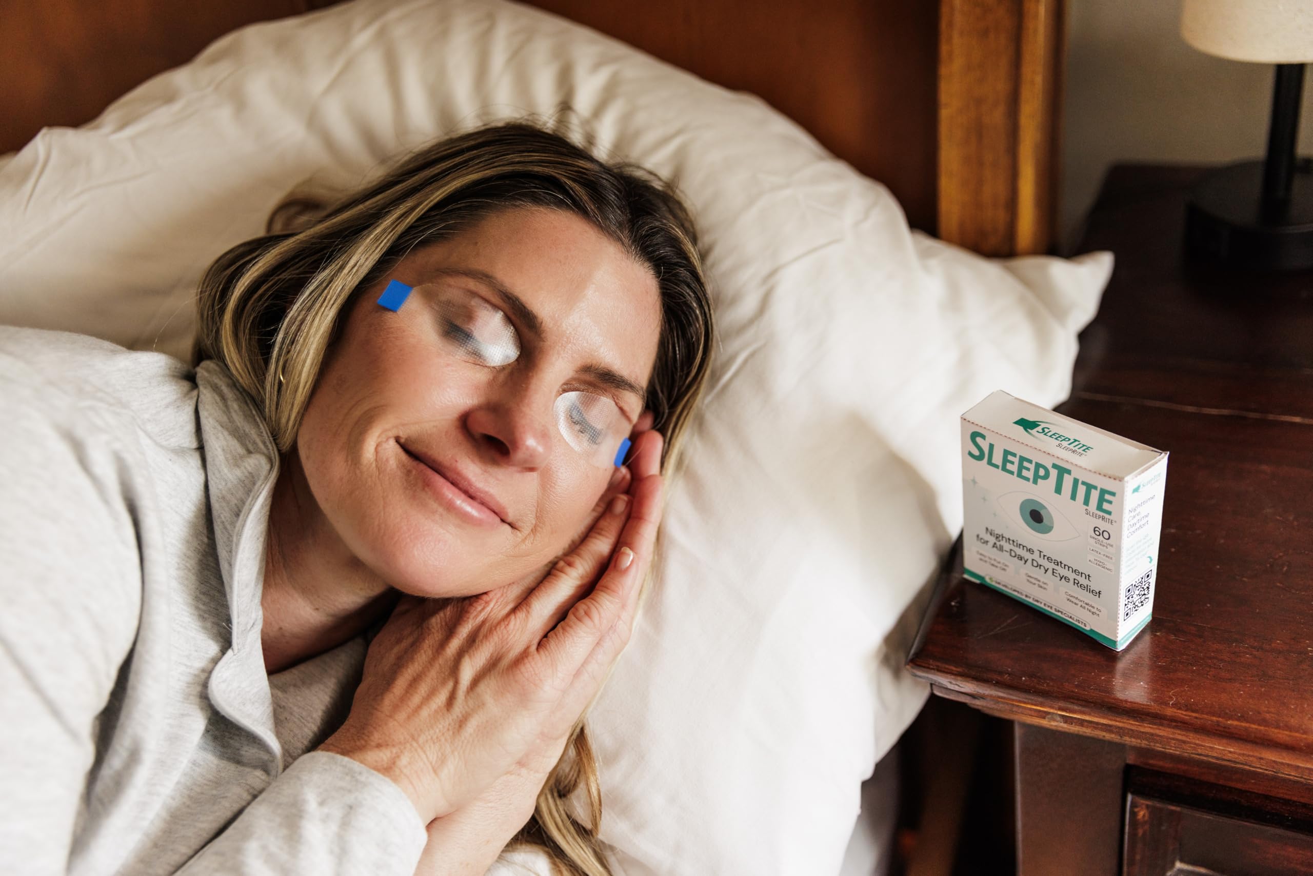 SleepTite primer plano del adhesivo que destaca suavidad y agarre seguro