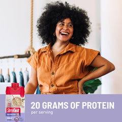 SlimFast etiqueta nutricional que muestra proteínas y vitaminas